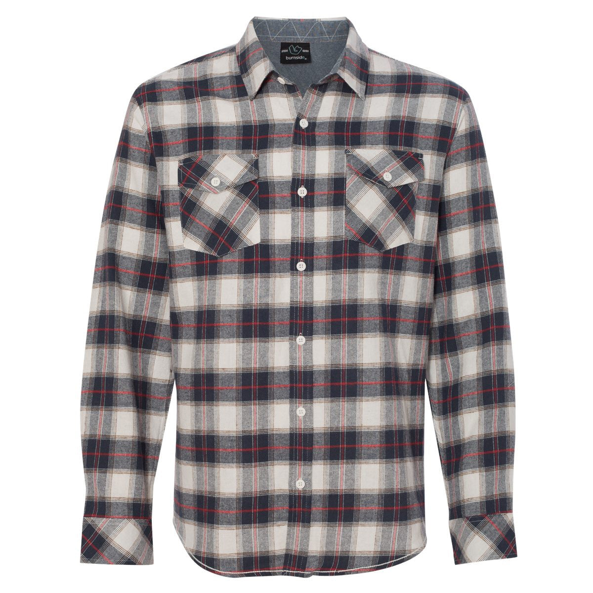 Black/Grey Flannel Shirt - Burnside - Stylish Design