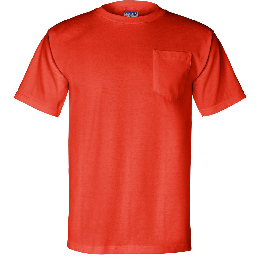 Black Pocket T-Shirt - Bayside - Cotton Fabric