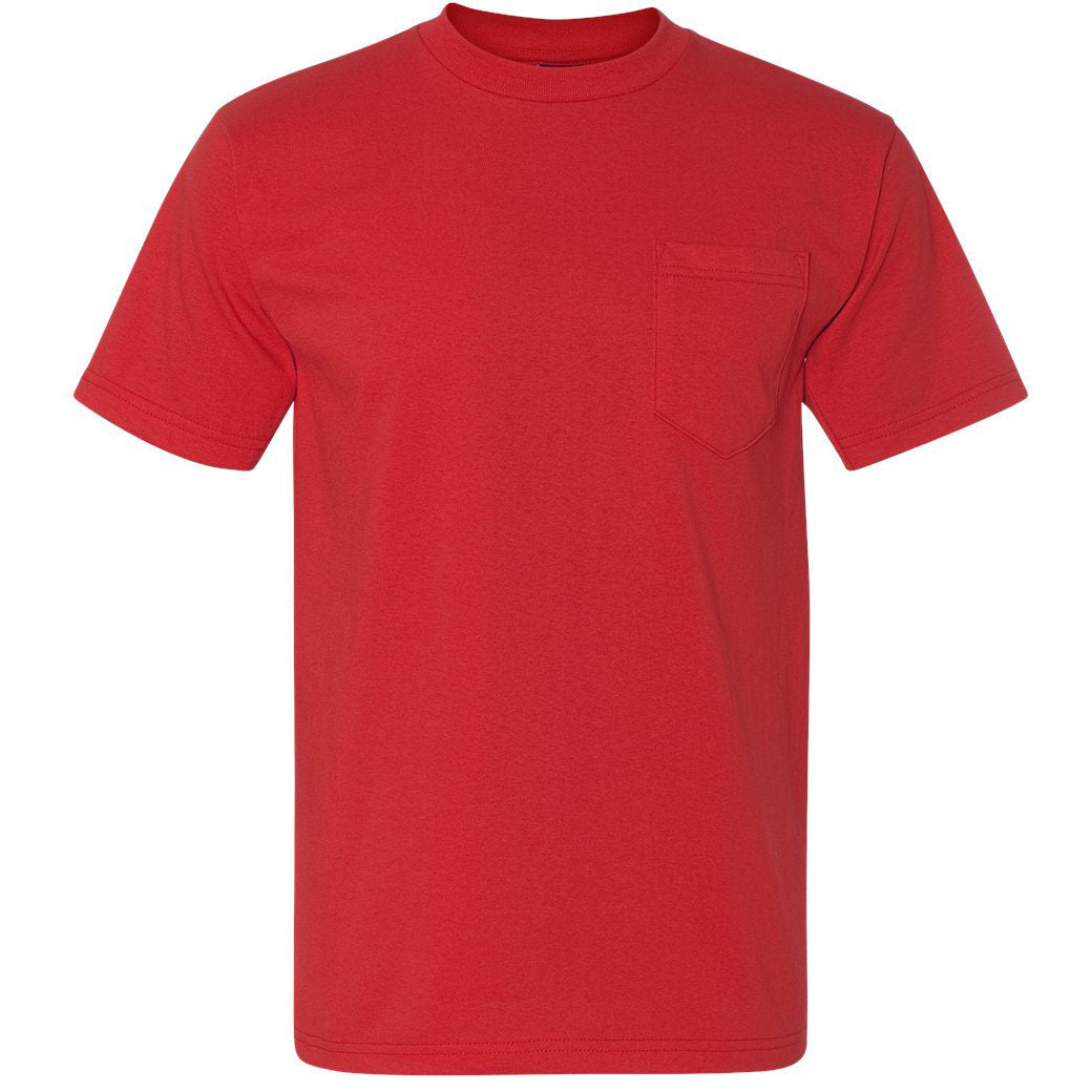 Black Pocket T-Shirt - Bayside - Cotton Fabric