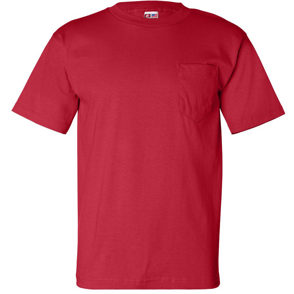 Black Pocket T-Shirt - Bayside - Comfortable Cotton