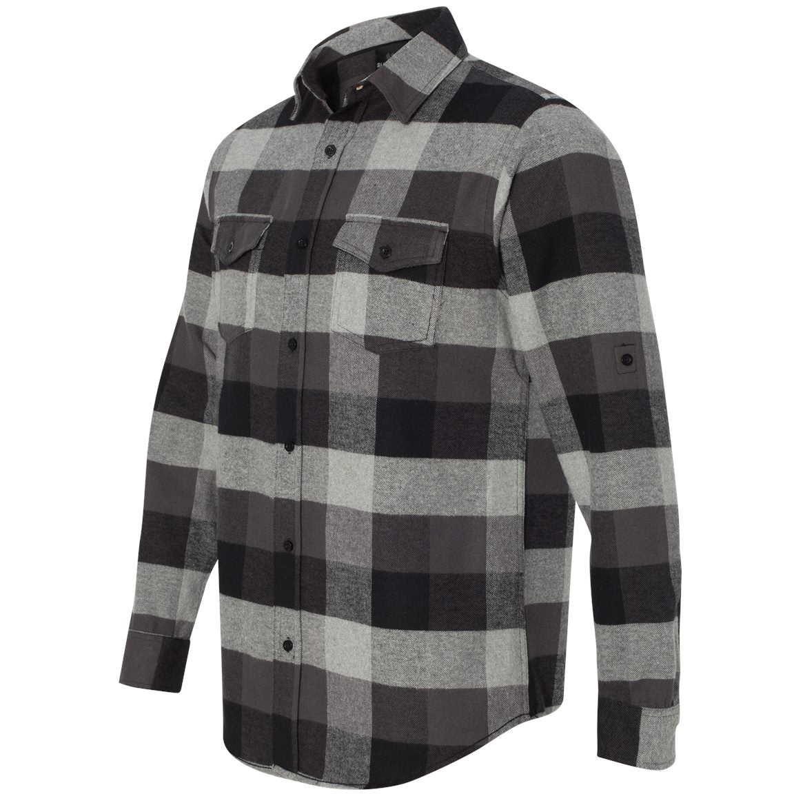 Black/Grey Flannel Shirt - Burnside - Stylish Design