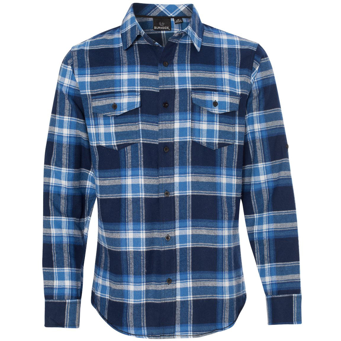 Black/Grey Flannel Shirt - Burnside - Stylish Design