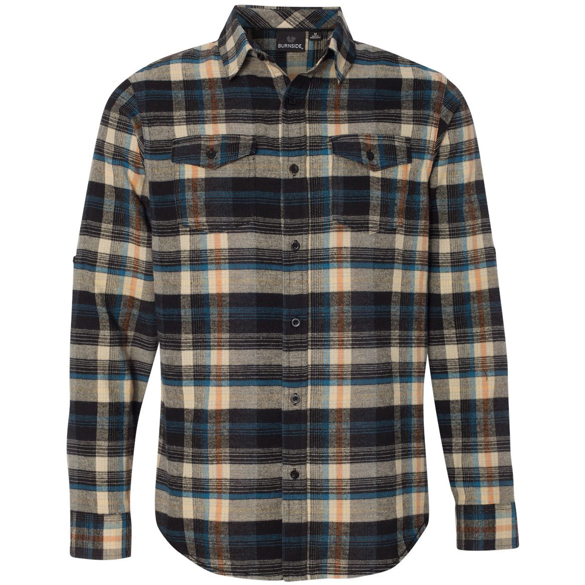 Black/Grey Flannel Shirt - Burnside - Stylish Design