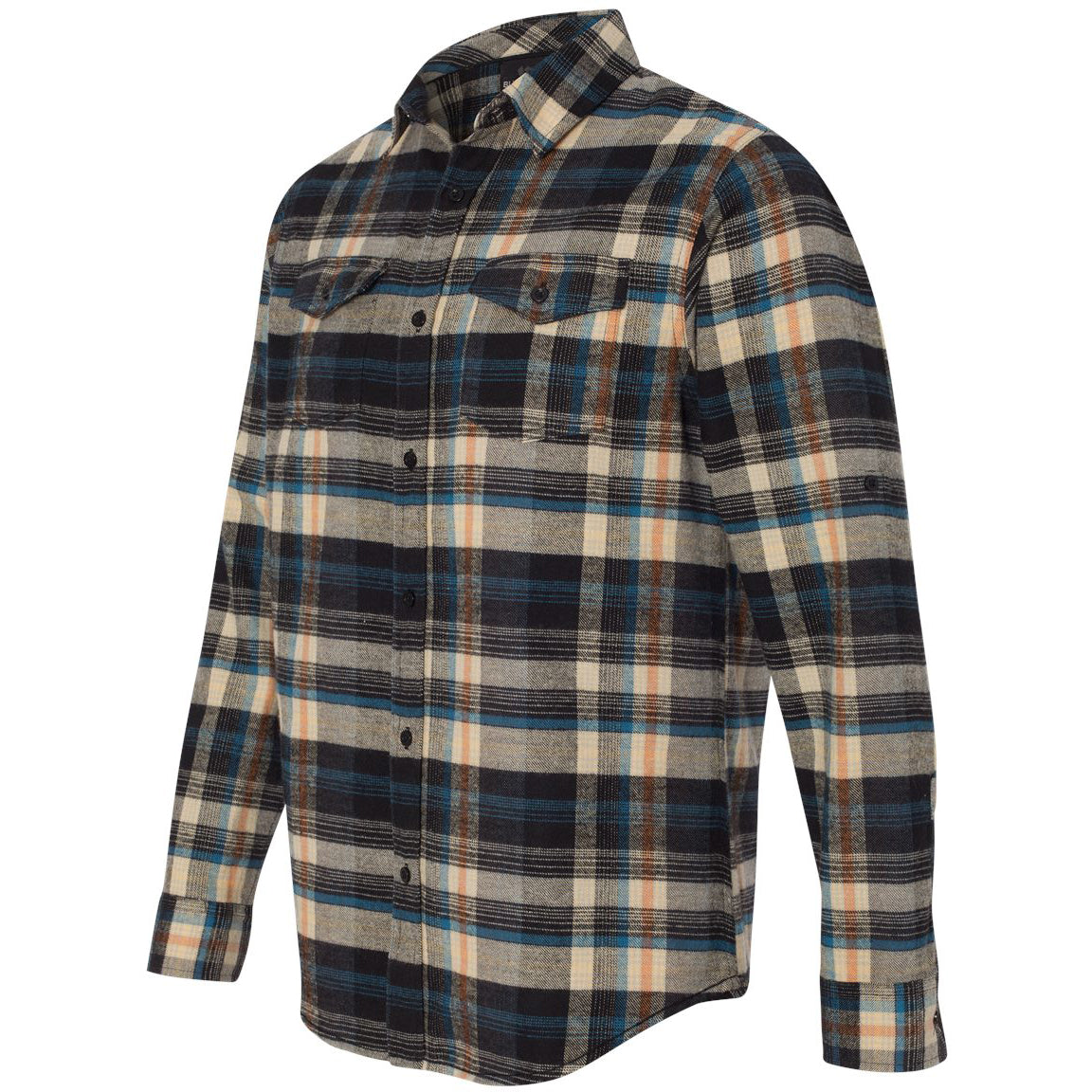 Black/Grey Flannel Shirt - Burnside - Stylish Design