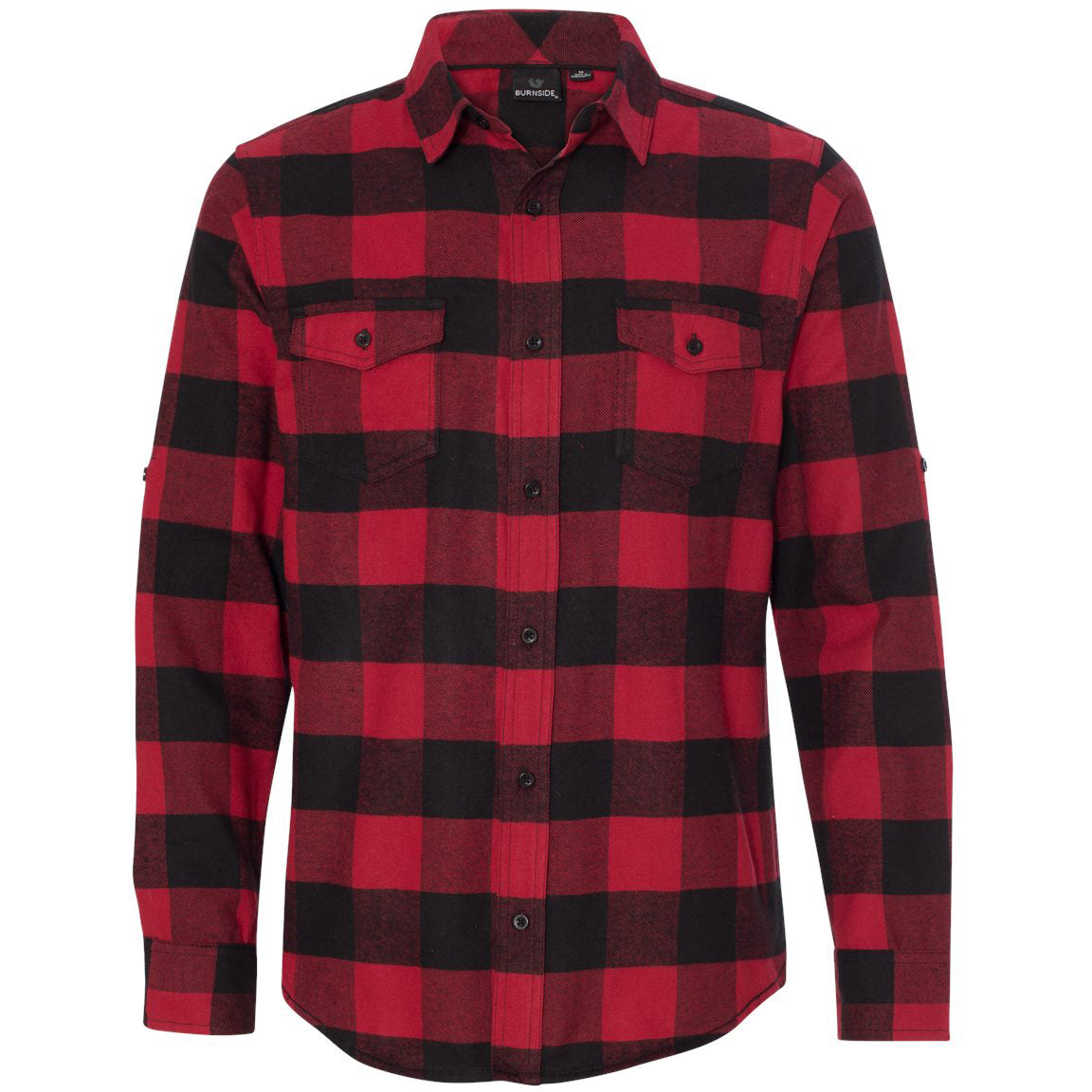 Black/Grey Flannel Shirt - Burnside - Stylish Design