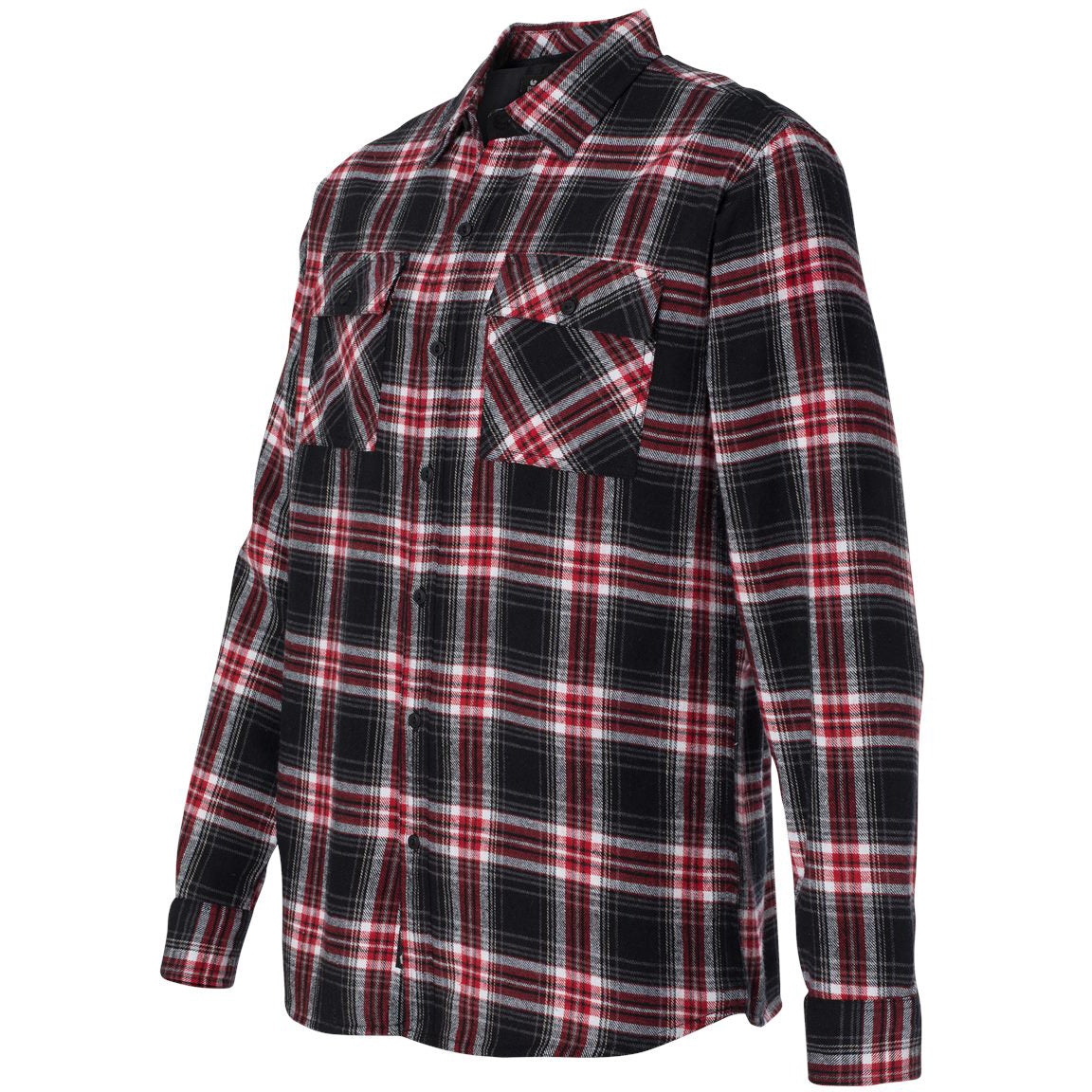 Black/Grey Flannel Shirt - Burnside - Stylish Design