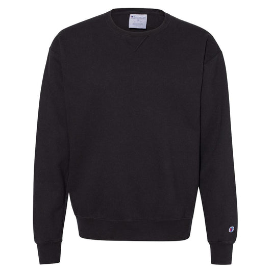 Black Sweatshirts - Champion - Garment Dyed Style