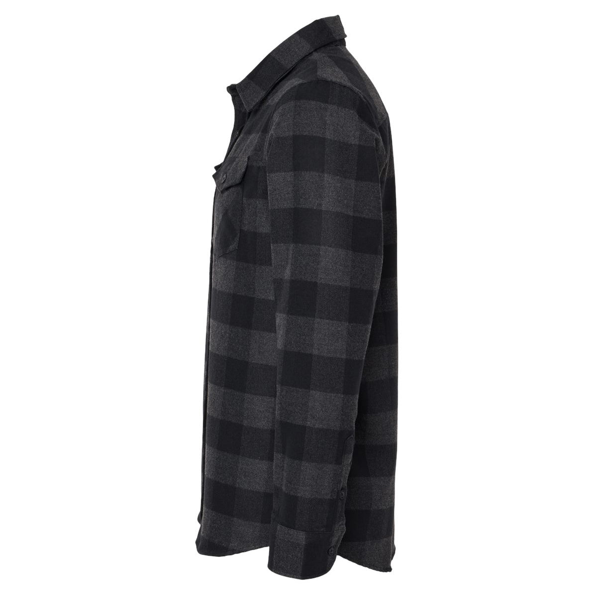 Charcoal Button Up Shirt - Independent Trading Co. - Flannel
