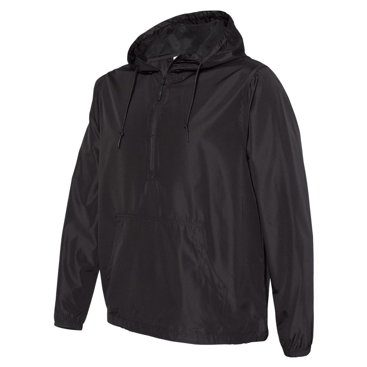 Black Windbreaker - Independent Trading Co. - Water Resistant