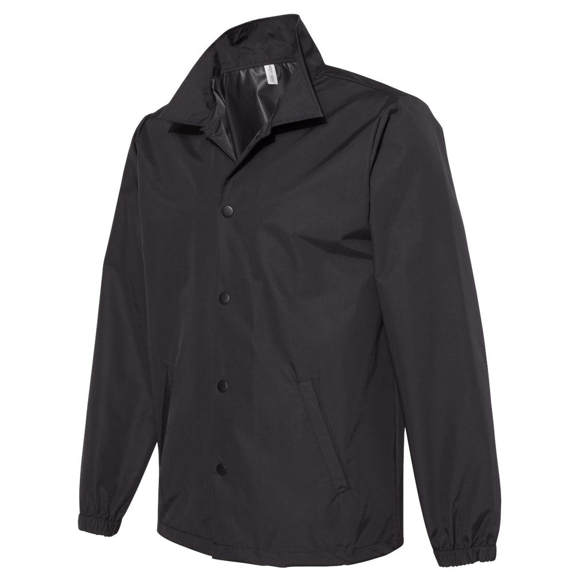 Black Windbreaker - Independent Trading Co. - Water-Resistant