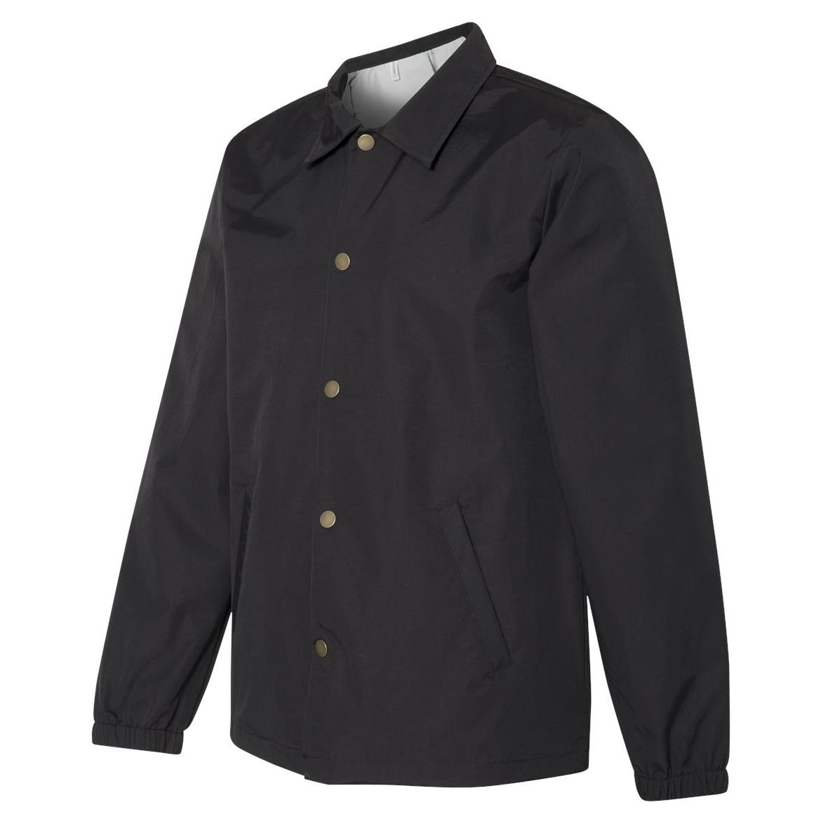 Black Windbreaker - Independent Trading Co. - Water-Resistant