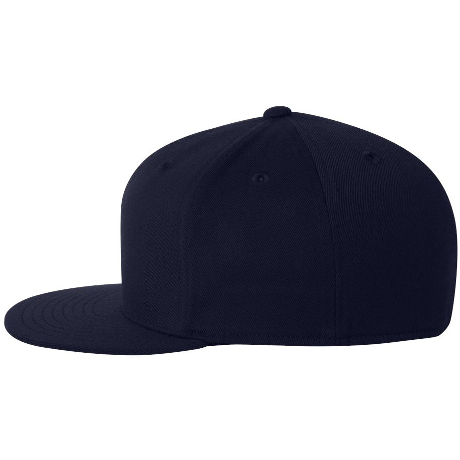 Black Flat Brim Hat - FlexFit - Structured Design