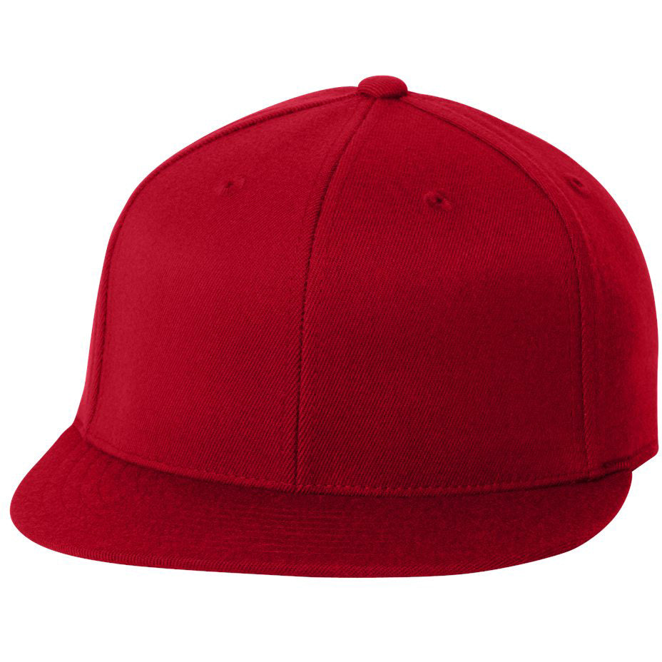 Black Flat Brim Hat - FlexFit - Structured Design