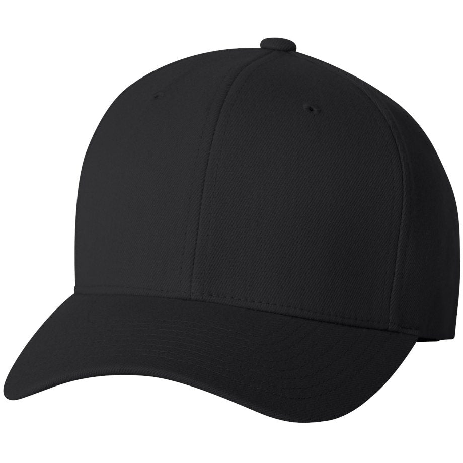 Black Ball Caps - FlexFit - Structured Wool Blend
