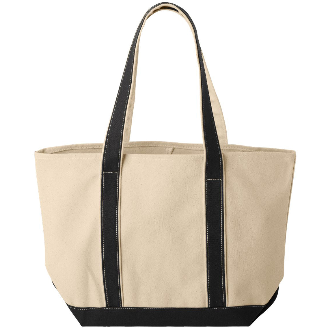 Natural/Black Tote Bags - Liberty Bags - Heavy-Duty Canvas