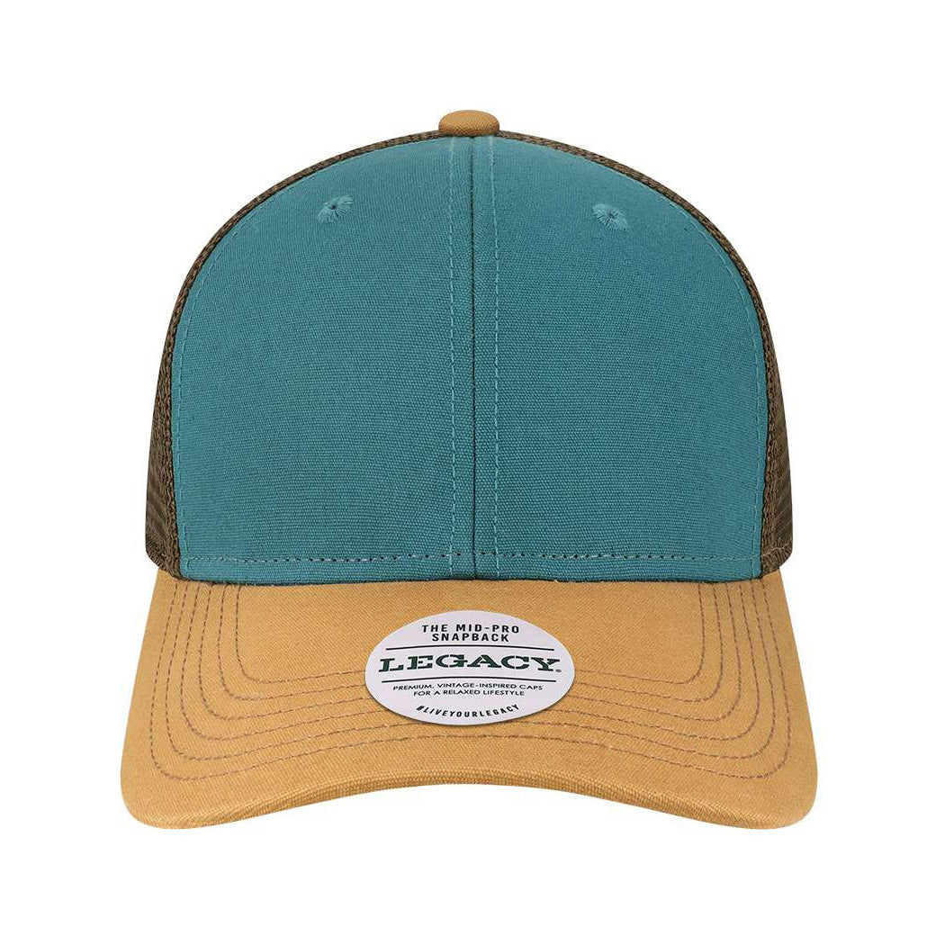 Black/Caramel/Dark Grey Ball Caps - Legacy - Mid-Pro Snapback