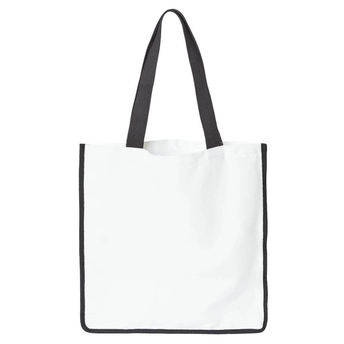 White/Black Tote Bags - Liberty Bags - Stylish Polyester