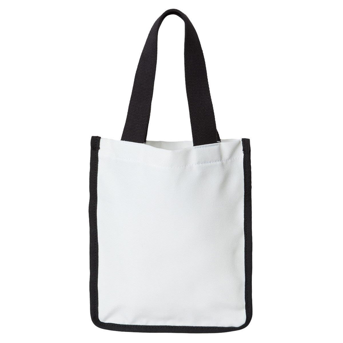 White/Black Tote Bags - Liberty Bags - Durable Polyester