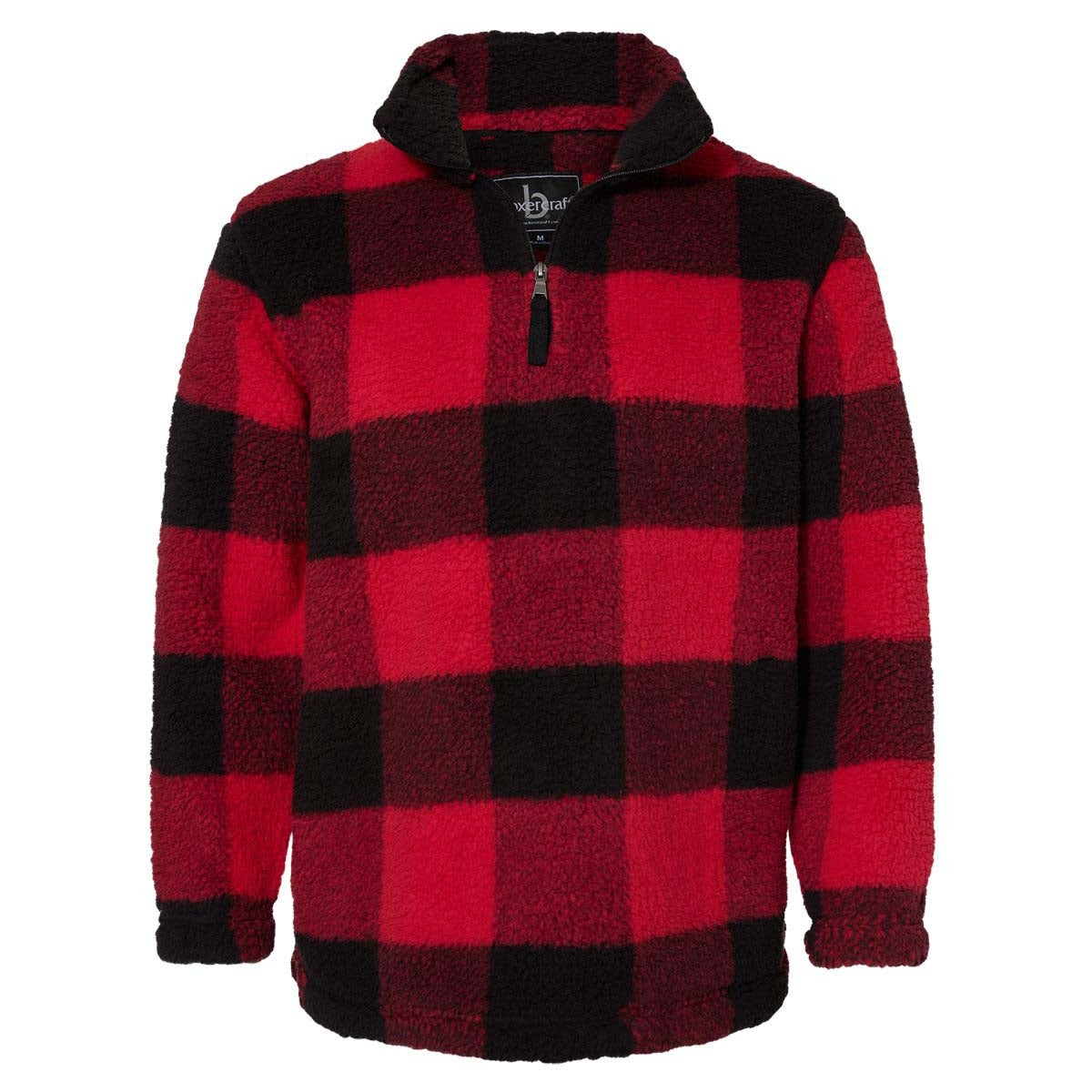 Red/Black Buffalo Plaid Sweatshirt - Boxercraft - Cozy Style