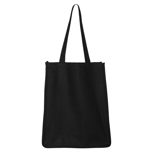 Black Tote Bags - Q-Tees - Heavy Cotton Canvas