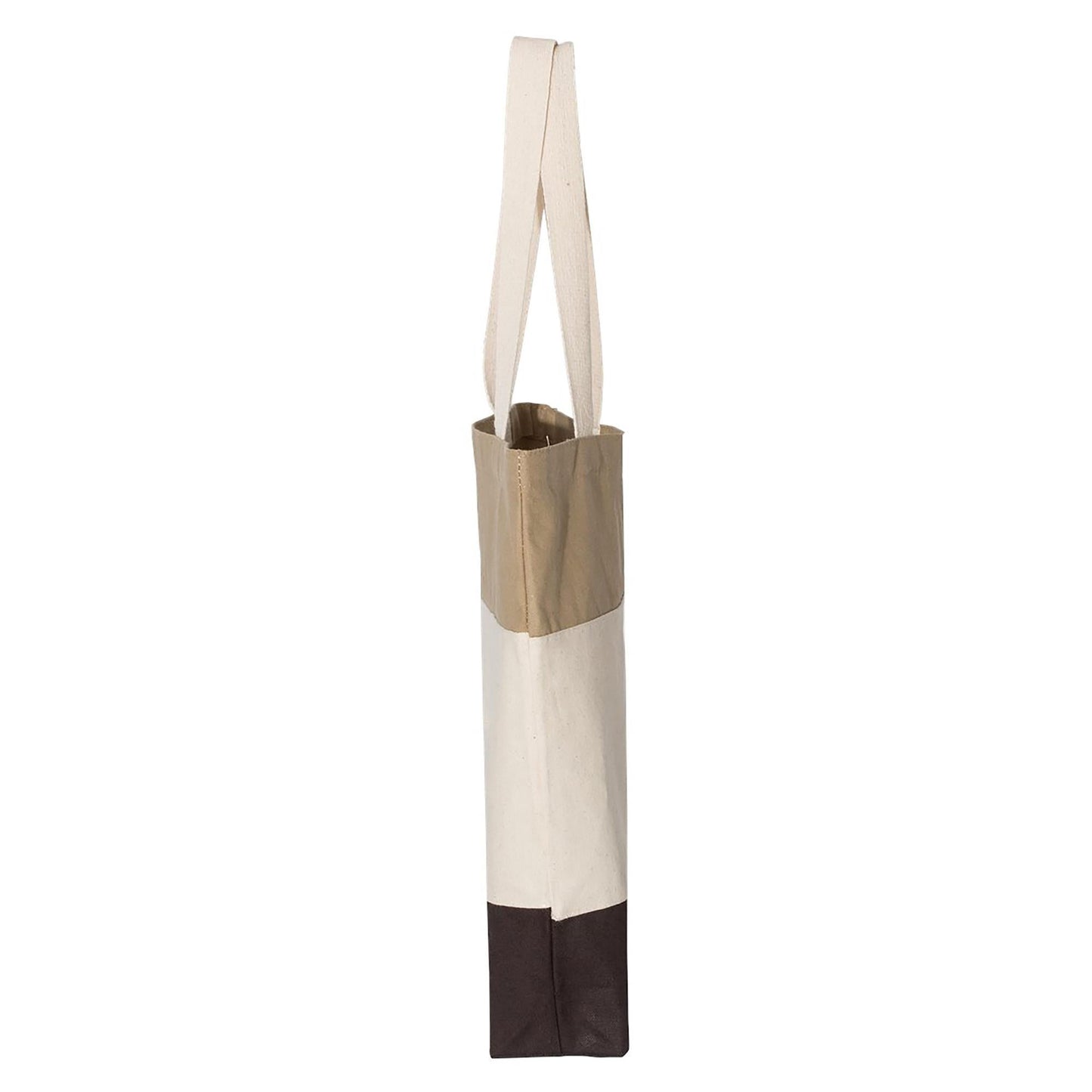 Black Tri-Color Tote Bag - Q-Tees - Durable Canvas