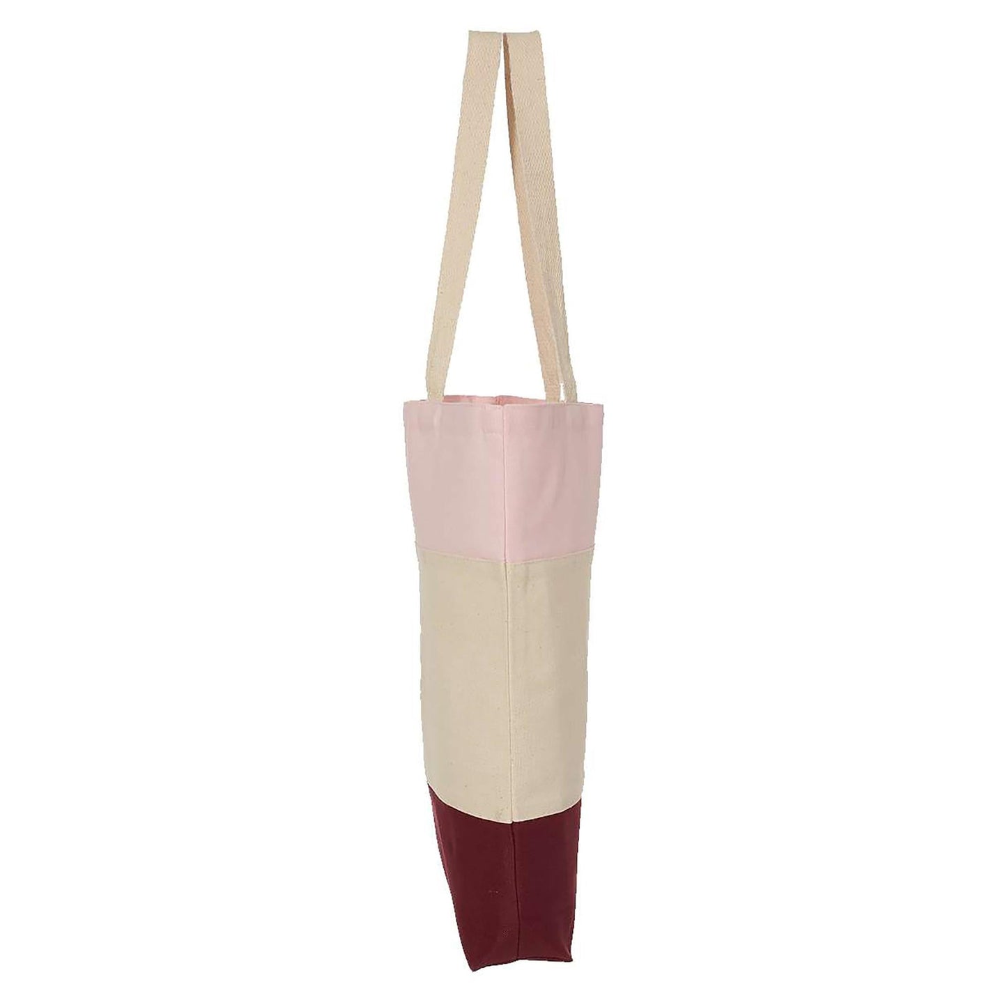 Black Tri-Color Tote Bag - Q-Tees - Durable Canvas