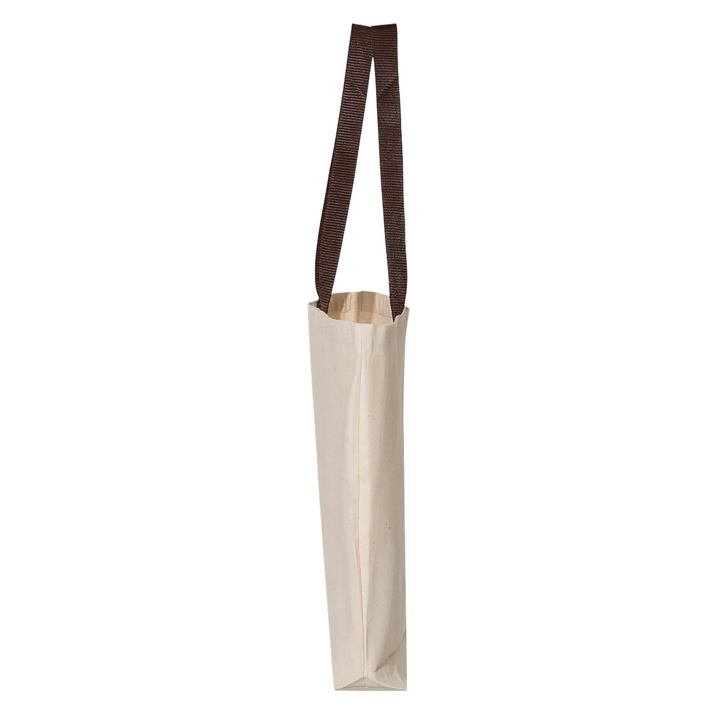 Natural/Black Tote Bag - Q-Tees - Durable Canvas Design