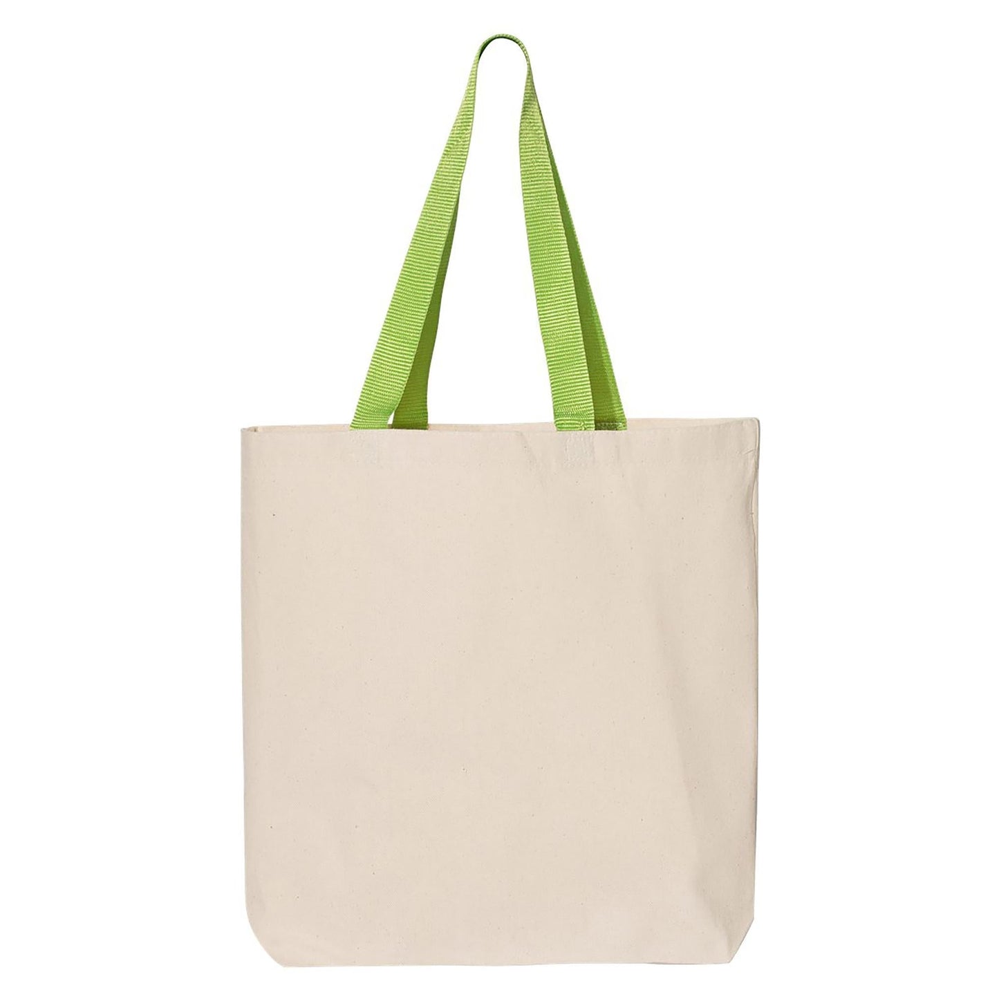 Natural/Black Tote Bag - Q-Tees - Durable Canvas Design
