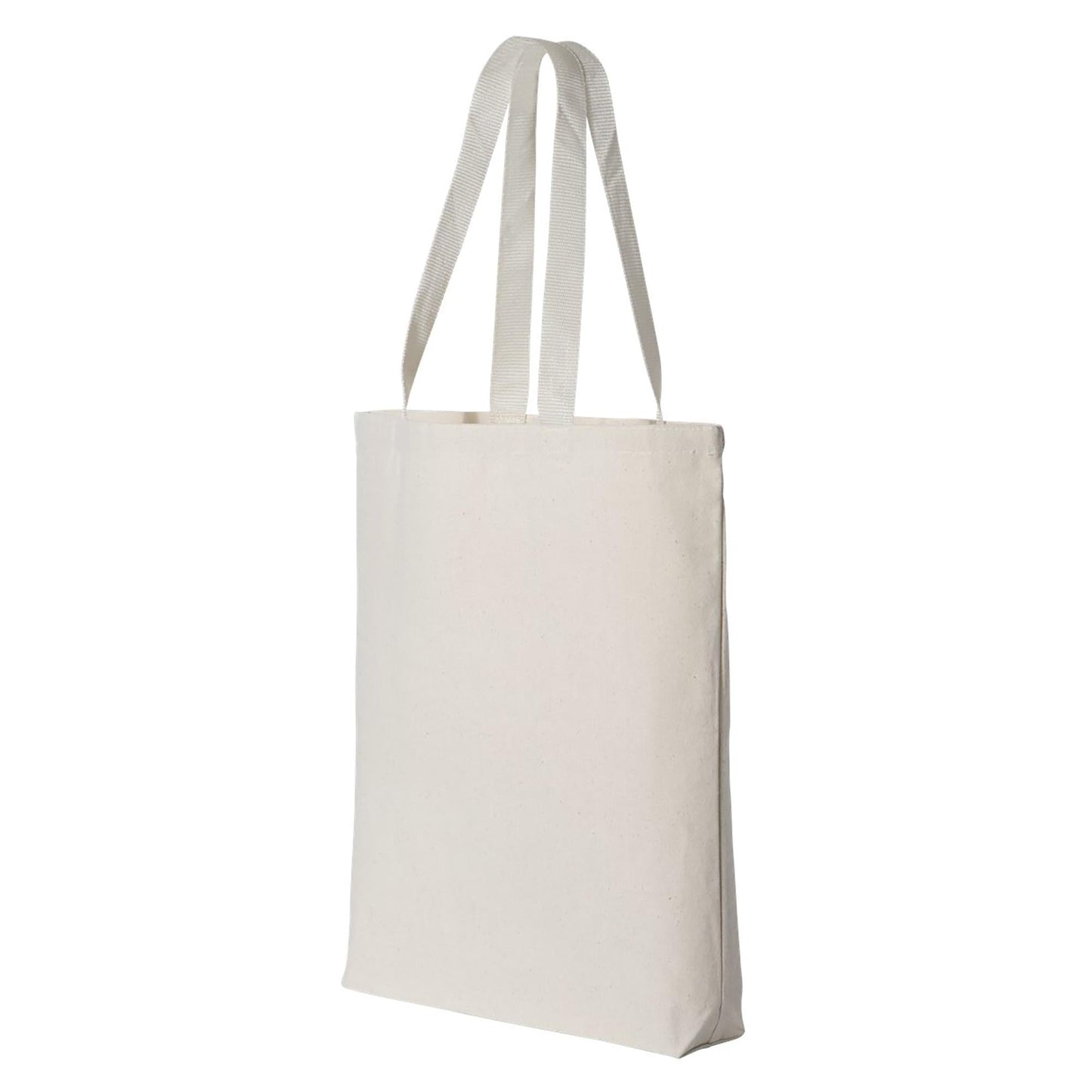 Natural/Black Tote Bag - Q-Tees - Durable Canvas Design