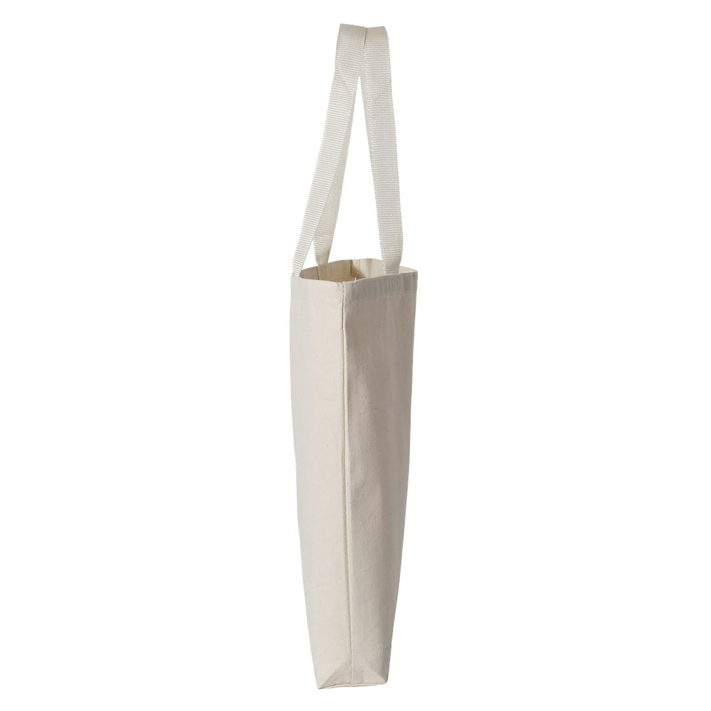 Natural/Black Tote Bag - Q-Tees - Durable Canvas Design