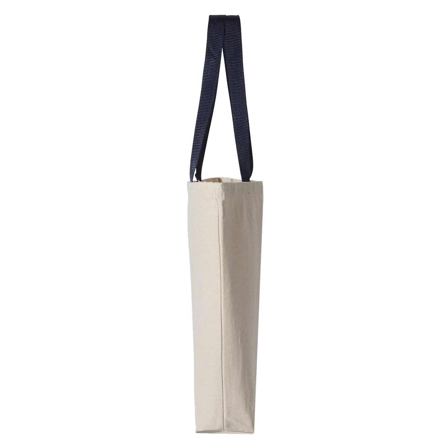 Natural/Black Tote Bag - Q-Tees - Durable Canvas Design