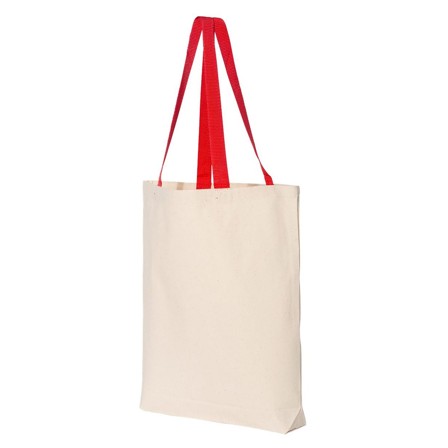 Natural/Black Tote Bag - Q-Tees - Durable Canvas Design