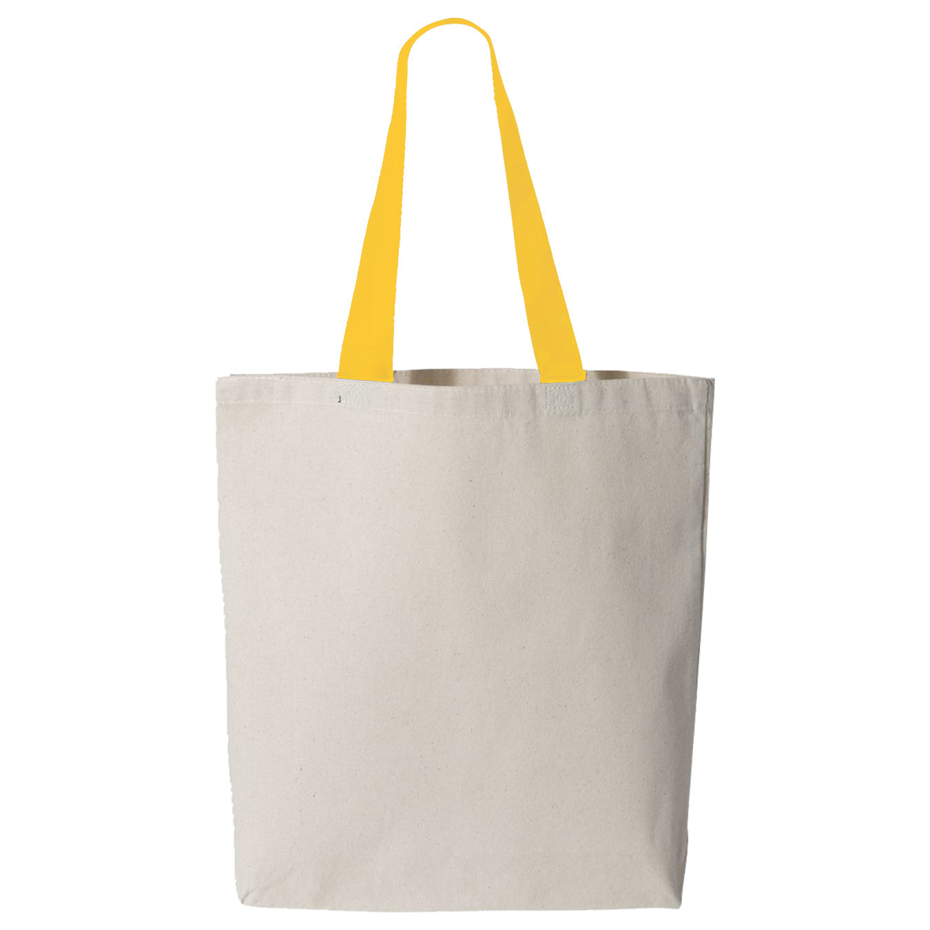 Natural/Black Tote Bag - Q-Tees - Durable Canvas Design