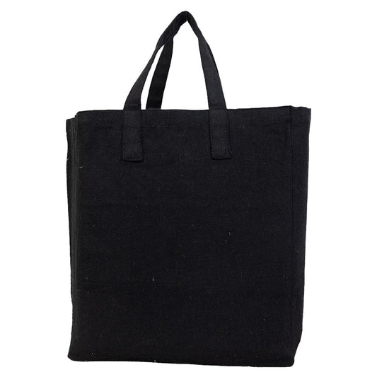 Black Tote Bags - Q-Tees - Recycled Canvas Material