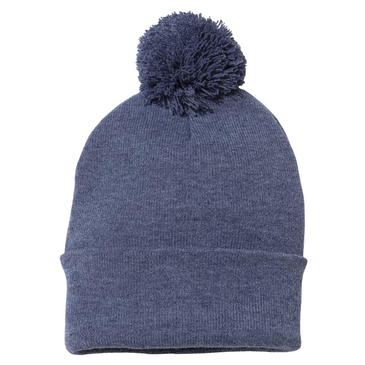 Black Beanies - Sportsman - Cozy Knit with Pom Pom
