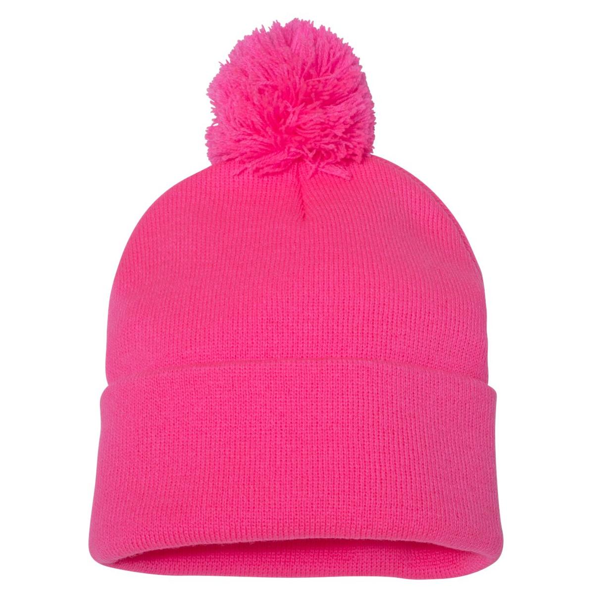 Black Beanies - Sportsman - Cozy Knit with Pom Pom