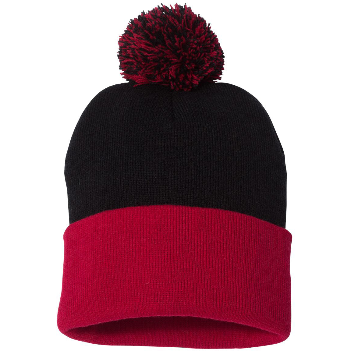 Black Beanies - Sportsman - Cozy Knit with Pom Pom