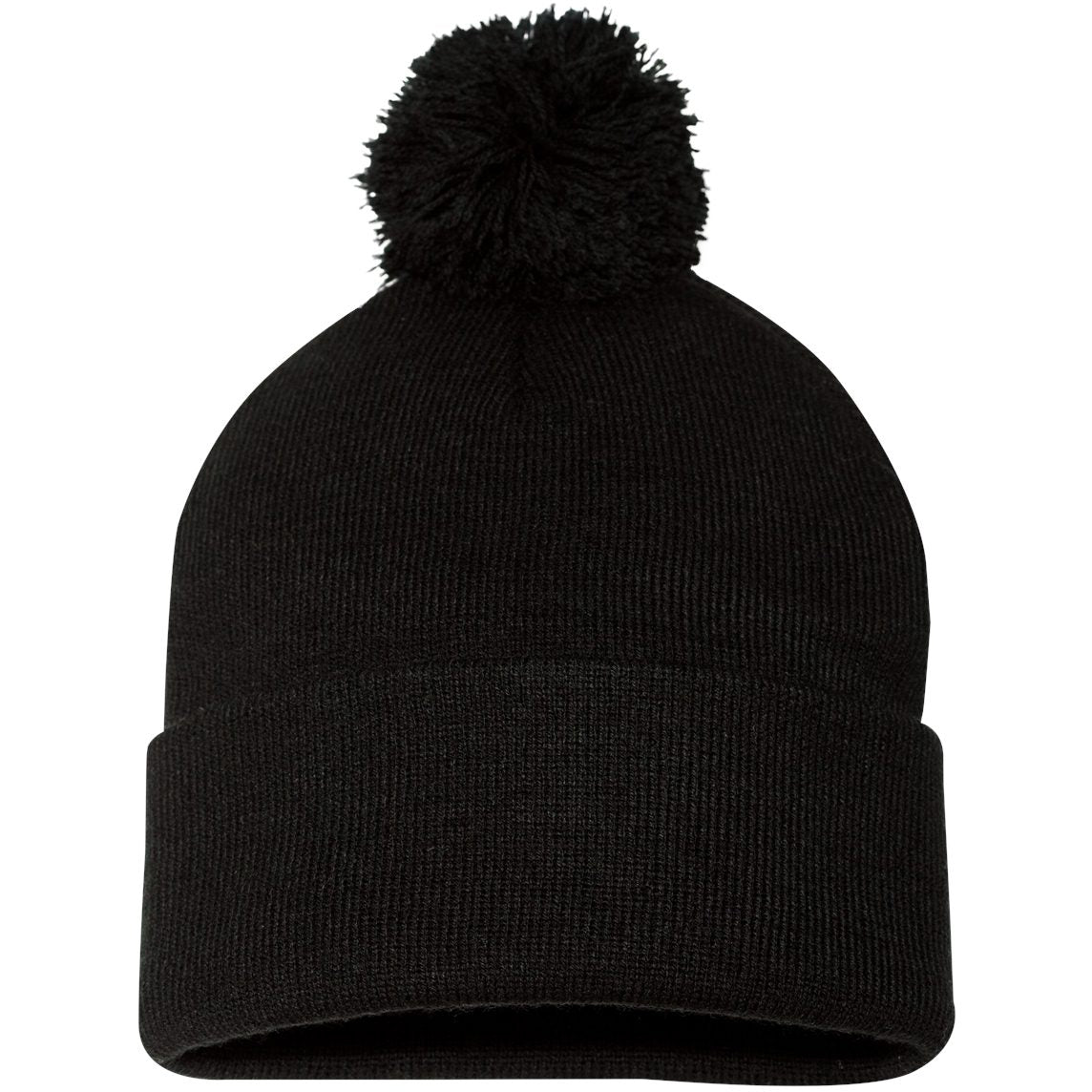 Black Beanies - Sportsman - Cozy Knit with Pom Pom