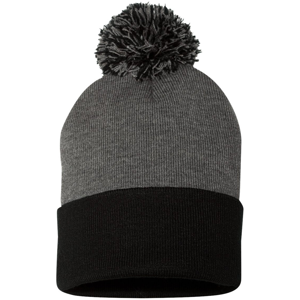 Black Beanies - Sportsman - Cozy Knit with Pom Pom