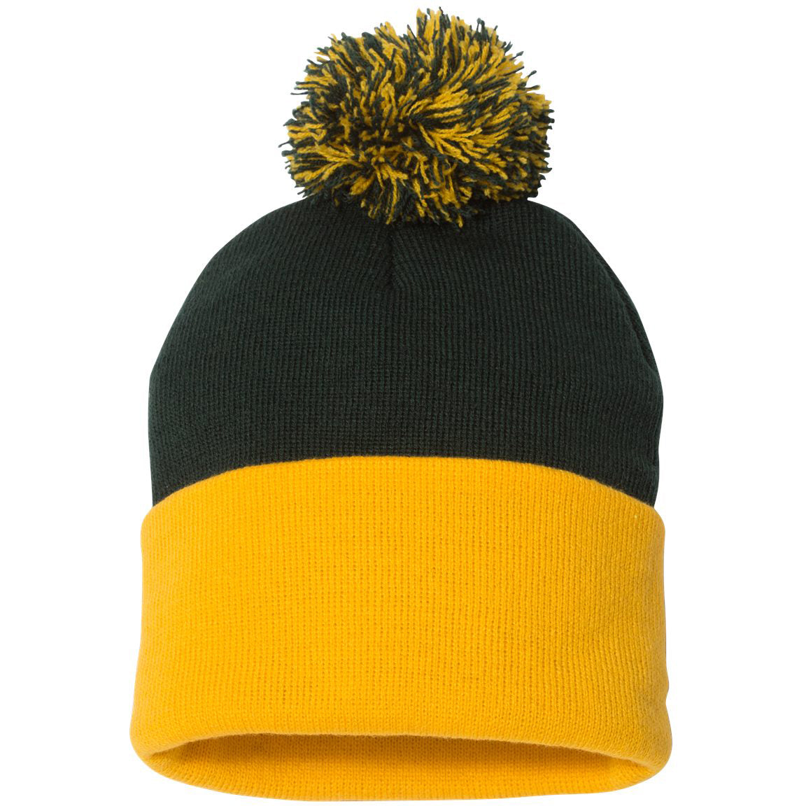 Black Beanies - Sportsman - Cozy Knit with Pom Pom