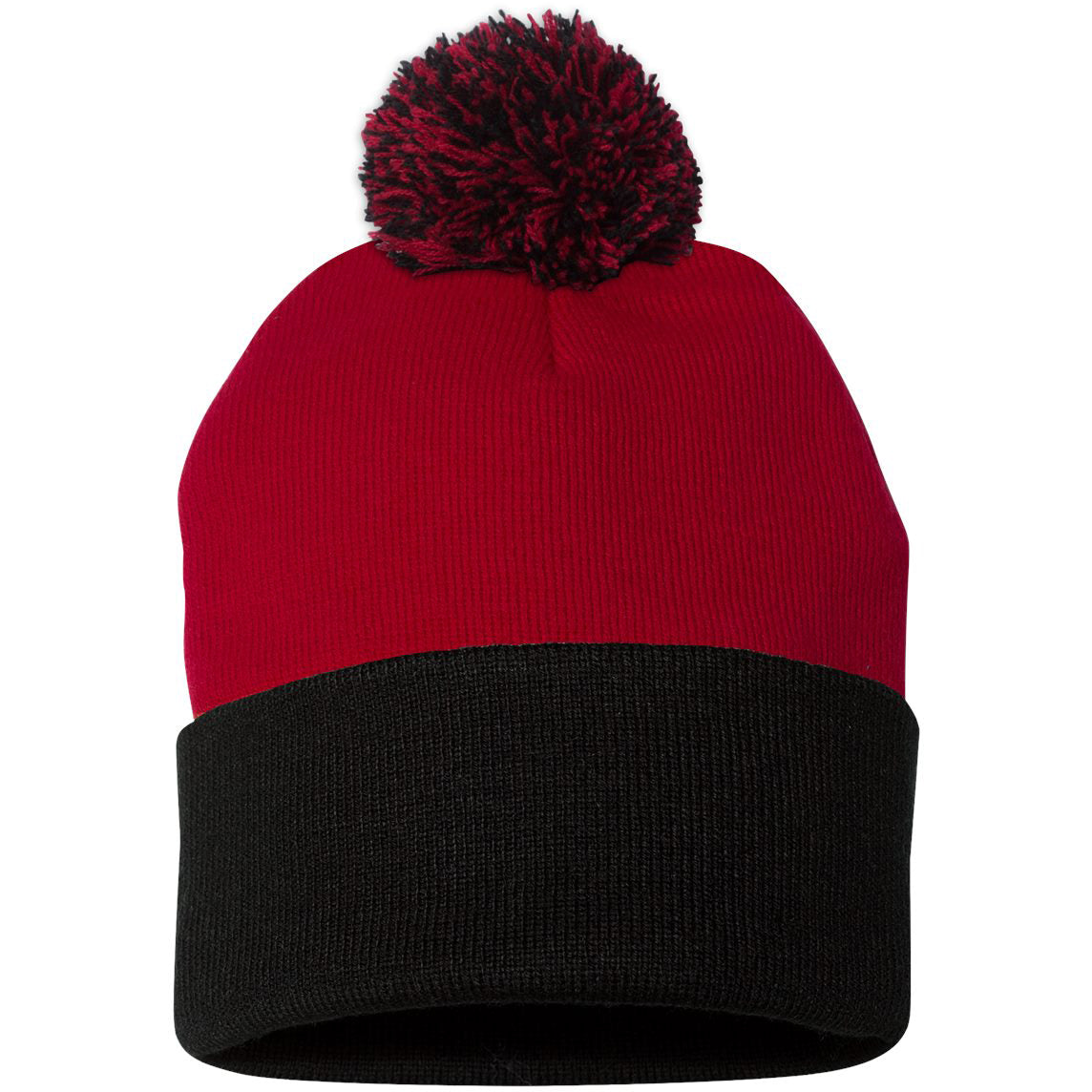 Black Beanies - Sportsman - Cozy Knit with Pom Pom