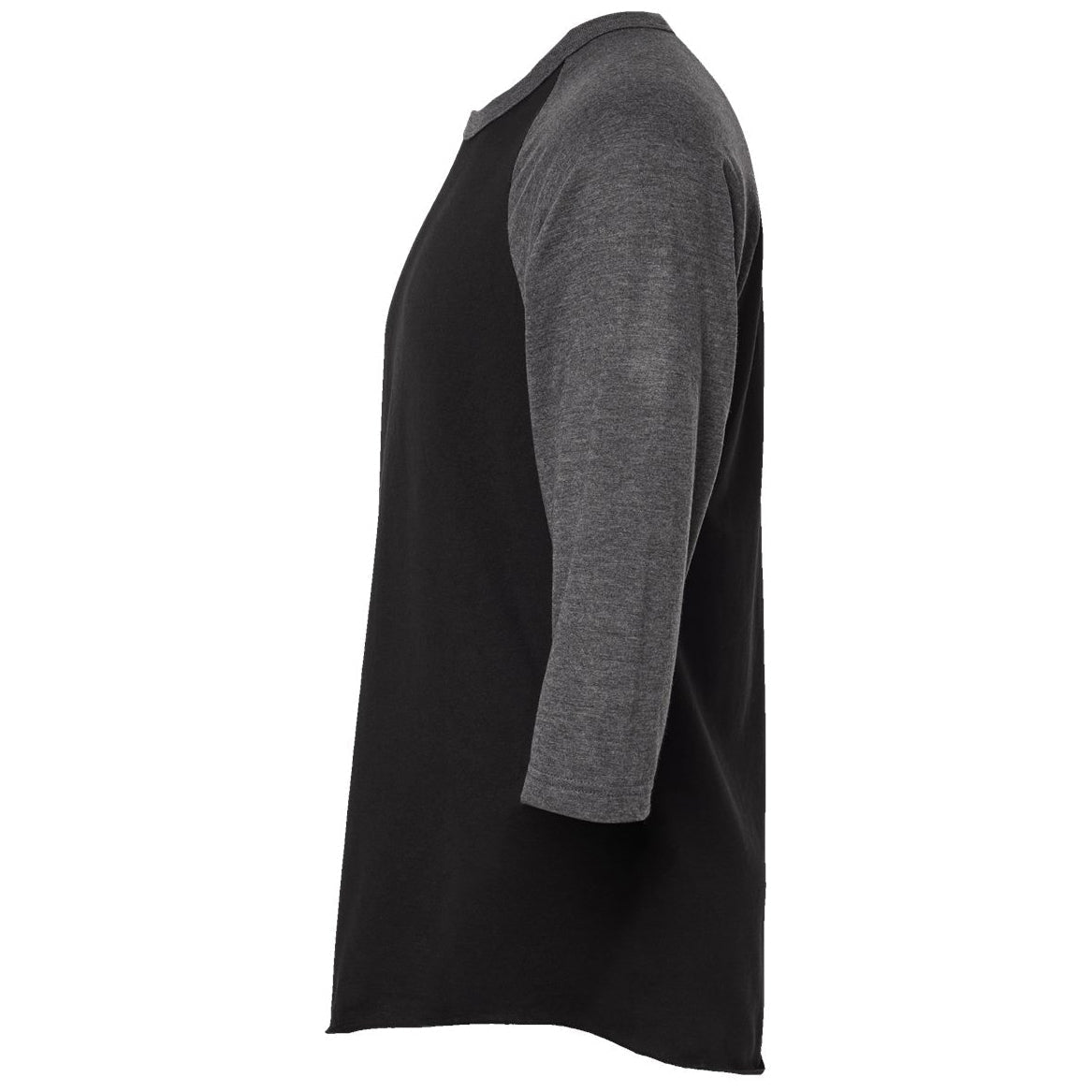 Black/Heather Charcoal T-Shirts - Tultex - Fine Jersey