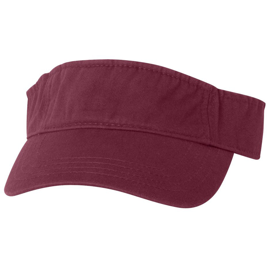 Black Visors - Valucap - Bio-Washed Cotton Fabric