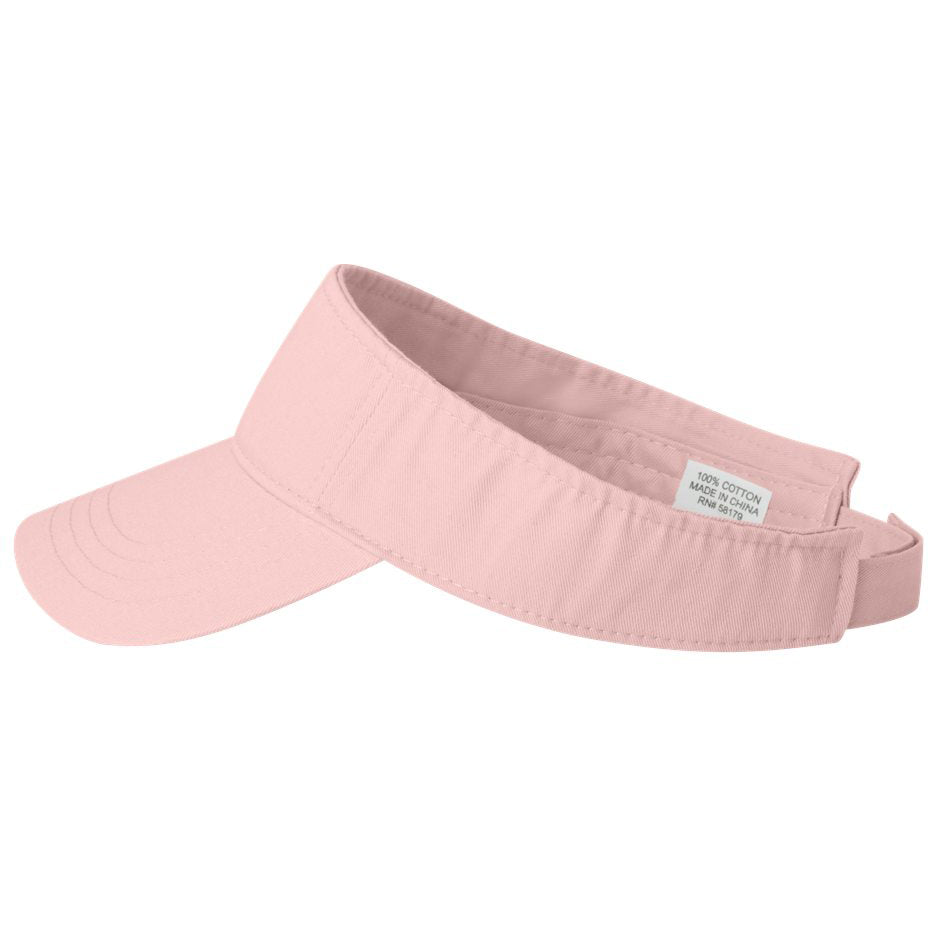Black Visors - Valucap - Bio-Washed Cotton Fabric