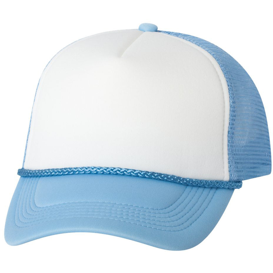 White Foam Ball Caps - Valucap - Mesh Back Design