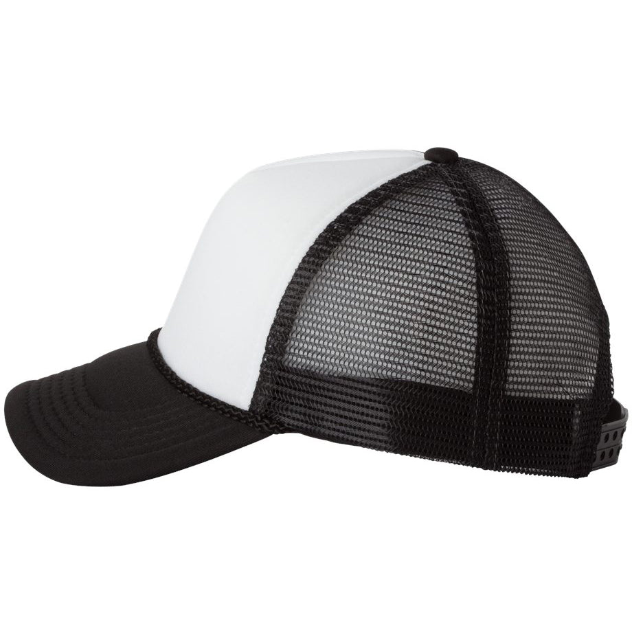 White Foam Ball Caps - Valucap - Mesh Back Design