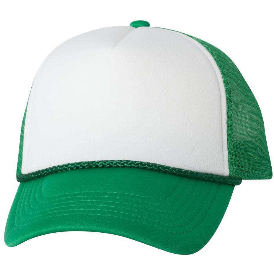 White Foam Ball Caps - Valucap - Mesh Back Design
