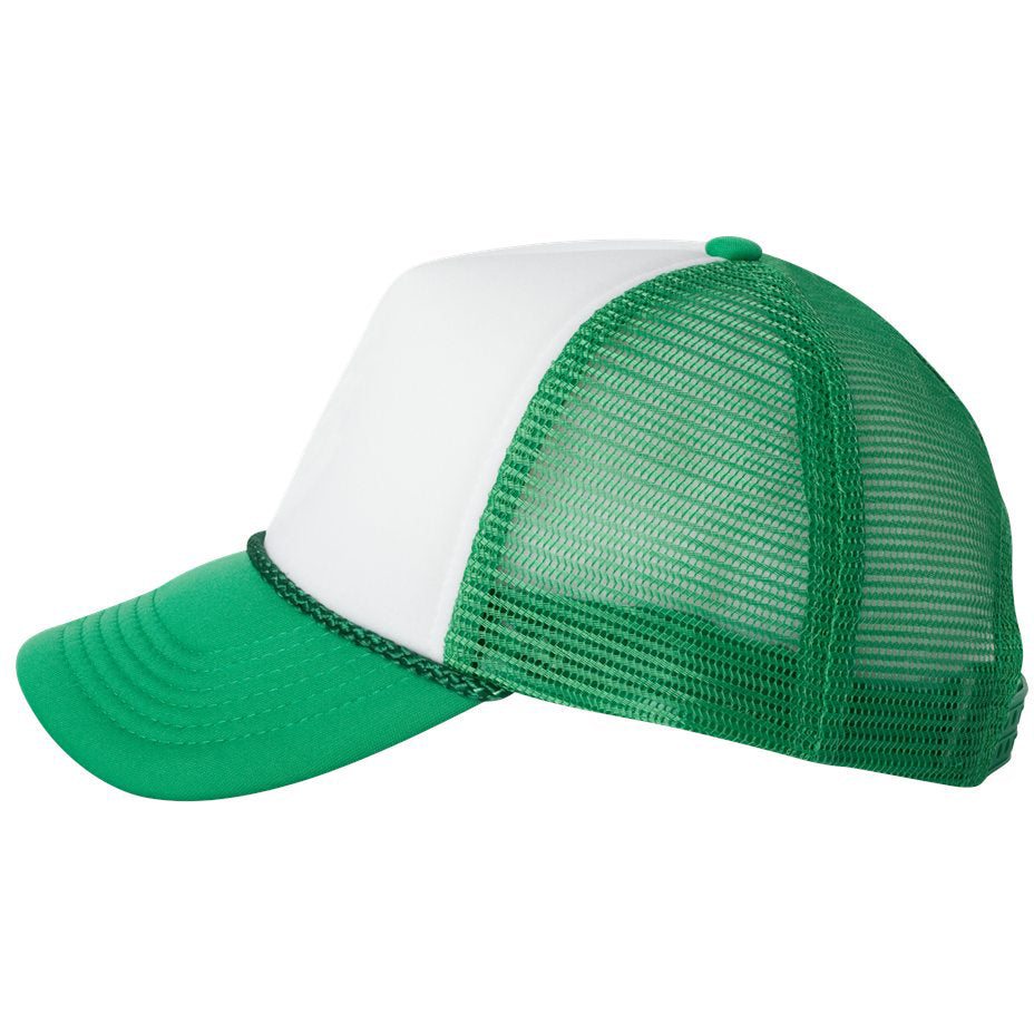 White Foam Ball Caps - Valucap - Mesh Back Design