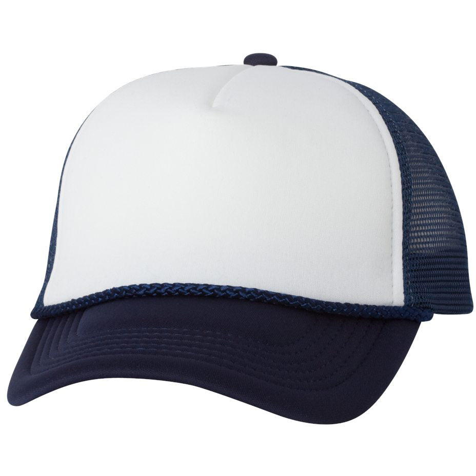White Foam Ball Caps - Valucap - Mesh Back Design