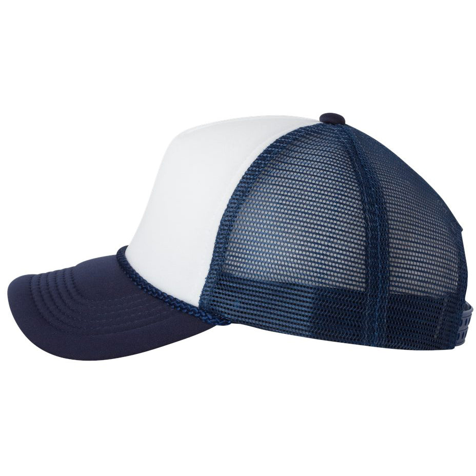 White Foam Ball Caps - Valucap - Mesh Back Design